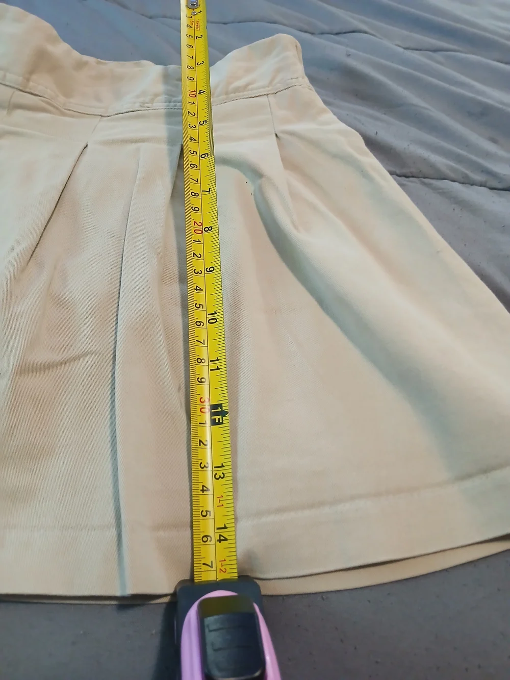The Children's Place Girls' Khaki Uniform Pleated Skort Sz 10 - 97% Cotton